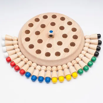 1 КОМПЛЕКТ Детской деревянной спичечной палочки с памятью, Шахматная игра, забавный блок, настольная игра, обучающая цветная когнитивная игрушка для детей