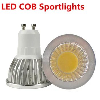 10X Супер яркая лампочка GU10 с регулируемой яркостью теплая/белая 85-265 В 6 Вт 9 Вт 12 Вт GU10 COB лампа LED GU10/E27/E14/GU5.3 светодиодный прожектор
