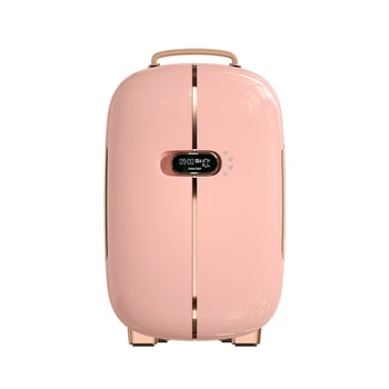 13 Л переменного тока 220 В, косметический холодильник для ухода за кожей с розовым верхом, маленький двухдверный холодильник