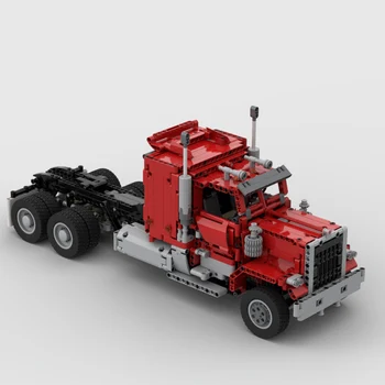 1451 шт., Радиоуправляемый инженерный контейнерный трактор, модель тяжелого полуприцепа, сделай сам, креативные идеи, детская игрушка, подарок, технологические блоки
