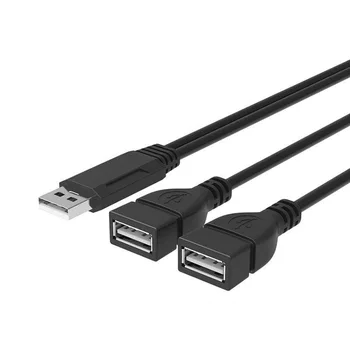 2.0 USB Один женский, два мужских кабеля для зарядки данных Один-на-два Кабеля для зарядки 1 минута 2USB Кабель для передачи данных 30 см
