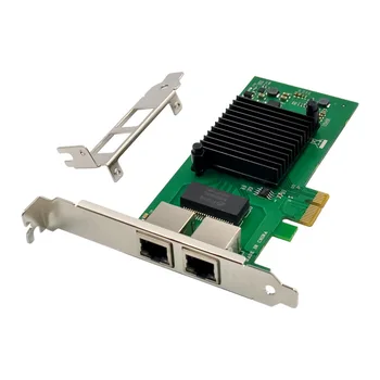 2 Порта PCIE X1 1000M PCIe Gigabit Ethernet С двумя Портами RJ45 Lan Сетевая карта с Чипом Intel NH 82580 I340 I340-t2 Сетевой сервер