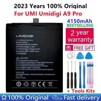 2023 Года 100% Оригинал Для UMI Umidigi A9 Pro Аккумулятор Для UMIDIGI A9 Pro A9Pro 4150 мАч Батареи для мобильных телефонов Bateria