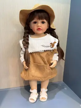22-дюймовая Бетти, Силиконовая Виниловая кукла-Реборн для маленьких девочек, Парик для Волос, Высококачественный Подарок для детей