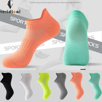 3 пары Спортивных носков Унисекс до Щиколотки, Компрессионные, демпфирующие, с неглубоким вырезом, впитывающие пот, Дышащие, дезодорирующие, невидимые носки