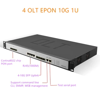 4 порта EPON OLT 1.25G восходящий канал 10G 4 порта E04 1U EPON OLT 4 порта для тройного воспроизведения olt epon 4 порта pon 1.25G SFP-порт PX20 + PX20 ++ PX20+++