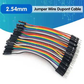 40 шт 10 см 2,54 мм 1pin 1p-1p от мужчины к женщине соединительный провод Dupont кабель для arduino