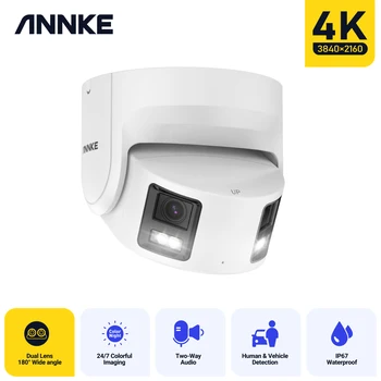 ANNKE 8-мегапиксельная камера для классификации людей и транспортных средств, 2-полосная аудиосистема, батарея, Умный дом, водонепроницаемый Cam
