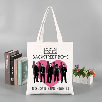 Backstreet Boys World Музыкальная группа BSB Ulzzang Сумка Для Покупок С Принтом, Холщовая сумка-Тоут, Сумки, Женская сумка, Сумки через плечо в стиле Харадзюку