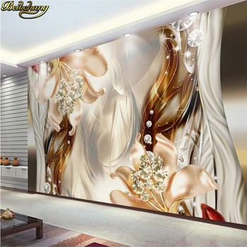 beibehang Пользовательские фотообои фрески наклейки на стены мечта 3d ювелирные изделия цветы ювелирный фон настенный papel de parede