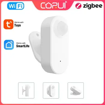 CORUI Tuya WiFi Zigbee Mini PIR Датчик движения Беспроводной инфракрасный детектор Тела Поддержка безопасности Smart Life App Дистанционное управление