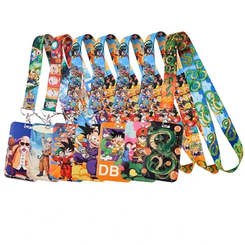 Dragon Ball Японский Аниме Ремешок для Ключей Шейный Ремешок Крутая Карта ID Держатель Значка Брелок Для Ключей Брелоки Аксессуары Подарки