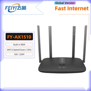 FEIYI Двухдиапазонный WiFi Маршрутизатор Интернет Wifi 6 1501 Мбит/с 2,4 Г и 5 ГГц Беспроводной Ретранслятор Усилитель Сетка WiFi с 4 Антеннами с высоким коэффициентом усиления