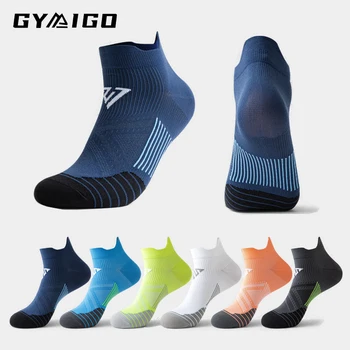 GYMIGO, 4 пары Спортивных носков Унисекс, Новые Женские носки с защитой от пота, Мужские дышащие носки для Бега, Быстросохнущие носки для Фитнеса с низким вырезом