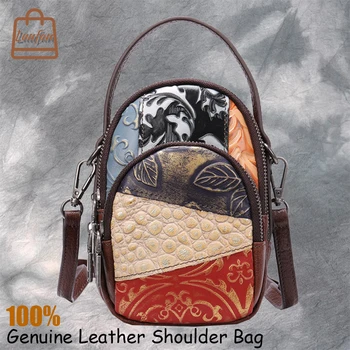 Luufan, мини-сумка через плечо для женщин, сумка из натуральной кожи, Маленькие дизайнерские сумки, женские кожаные сумки через плечо, Мини-сумка-мессенджер