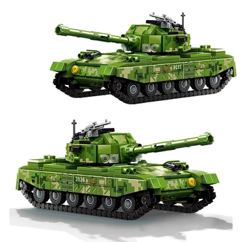 MOC Building Block Тип 88 Основная модель боевого танка, Гусеничная боевая машина пехоты, Ракетная артиллерия, Детская игрушка в сборе 