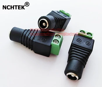 NCHTEK DC Power 5,5x2,5 мм Разъем с резьбовой клеммой, Коаксиальные разъемы для адаптера камеры видеонаблюдения/5 шт.