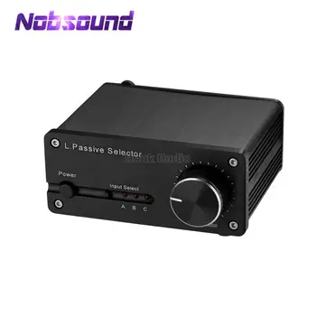 Nobsound Mini HiFi 3-IN 2-OUT Пассивный предусилитель, Аудиовыключатель с Регулятором громкости