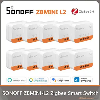 SONOFF ZBMINI L2 ZigBee Mini DIY Smart Switch Не Требуется Нейтральный провод Модуль Реле Освещения Для Alice Alexa Google Home Smartthing