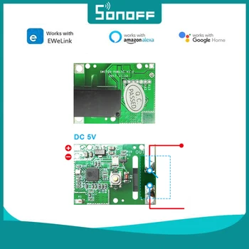 SONOFF Релейный модуль RE5V1C 5V Wifi Переключатель С Плавной Самоблокировкой Релейный Модуль Беспроводные Переключатели режимов работы APP/Voice/LAN Control