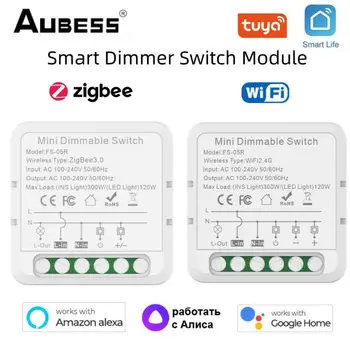 Tuya ZigBee WiFi Умный диммер модульный выключатель Smart Life Пульт дистанционного управления Работает с Alexa Alice Google Home Нужен нейтральный