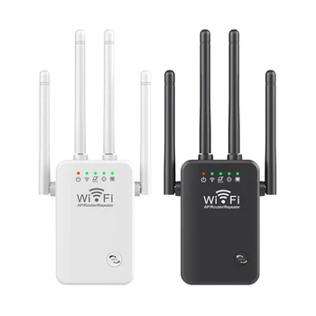 WiFi Удлинители Усилитель сигнала 2,4 ГГц WiFi Усилитель 300 Мбит/с Простая настройка 4 Антенны дальнего действия для дома с портом Ethernet