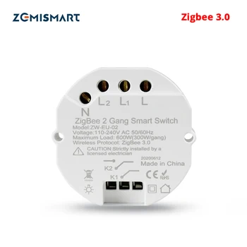 Zemismart Zigbee 3.0 Умный Выключатель Света DIY Модуль Выключателя SmartThings Tuya Control Alexa Google Home Alice 2 Способа