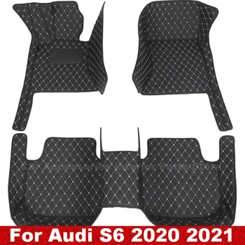 Автомобильные коврики для Audi S6 2021 2020 Ковры, Изготовленные на заказ Аксессуары, Детали интерьера, Коврики, Водонепроницаемые Ковры против загрязнения