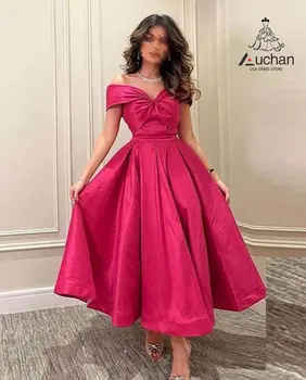 Ашан Лиза, красное платье для выпускного вечера с открытыми плечами длиной до щиколоток, летнее элегантное платье для вечеринки, новый костюм для женщин 2023