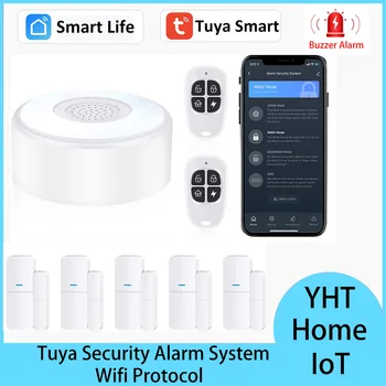Беспроводная Охранная Сирена Tuya WiFi для домашнего Офиса, Охранная система Agshome, Alexa, Приложение Google, дистанционное управление, камера PTZ 5G 1080P