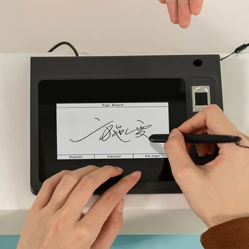 Блокнот для подписи DS530S, поддерживающий электронную цифровую панель для подписи отпечатков пальцев