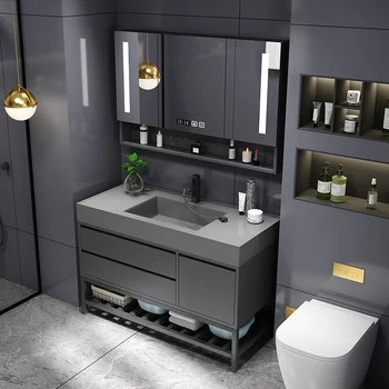 Большой матовый черный настенный шкаф для ванной комнаты 36 Дюймов Уникальный Американский набор туалетных принадлежностей для ванной комнаты