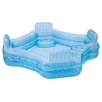Большой синий надувной семейный бассейн для детей от 6 лет - Спасайтесь и получайте удовольствие!
