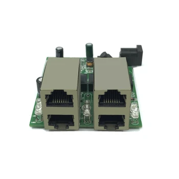 Быстрый коммутатор mini 4 port ethernet switch 10/100 Мбит/с сетевой коммутатор rj45 концентратор печатная плата модуля для модуля системной интеграции