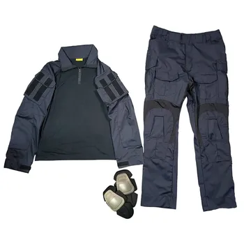 Военная форма Мужская GEN3 Тренировочный тактический костюм Лягушки G3 Сине-черная тактическая куртка Армейские Брюки Военные Аксессуары Одежда