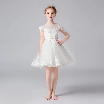 Высококачественное детское праздничное платье для девочек, платья для Первого причастия, платье с цветочным узором для девочек, платья для вечеринок, детский костюм