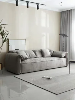 Высококачественный фирменный диван с ушами слона Casablanca в итальянском стиле, минималистичный, из матовой замши, с большим сидением, глубокий дизайнерский стиль