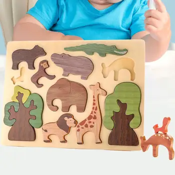Головоломка с животными, когнитивная координация рук и глаз, обучающие игрушки для детей
