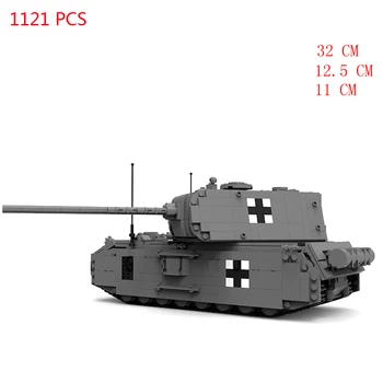 горячая военная униформа Второй мировой войны Германия техническая армейская Мышь сверхтяжелый танк оборудование транспортные средства военное оружие кирпичи модель Строительные Блоки игрушки