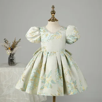 Детское бальное платье Принцессы в стиле испанской Лолиты, расшитое бисером, Одежда для Дня рождения, Крестин, Пасхальные платья для девочек 