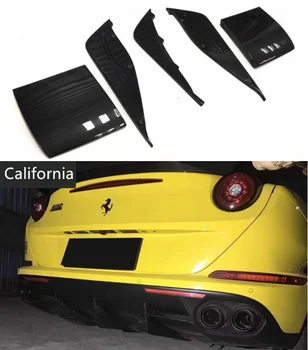 Для Ferrari California T 2015 2016 2017, настоящий кованый карбоновый задний бампер, диффузор для губ багажника, крышка спойлера