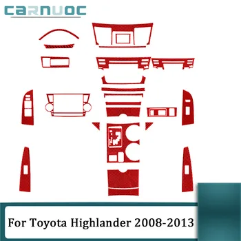 Для Toyota Highlander 2008 2009 2010 2011 2012 2013, автомобильные наклейки из углеродного волокна, декоративные аксессуары для интерьера