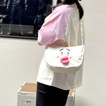 Женская Оригинальная сумка через плечо, Повседневная нагрудная сумка, Мягкая мультяшная сумка-слинг, Регулируемый ремень, простая сумка для девочек