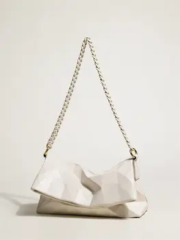 Женская сумка 2023, Новая геометрическая сумка для подмышек, Весенне-летняя сумка через плечо, универсальная сумка на одно плечо, сумка с бриллиантовой цепочкой