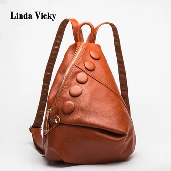 Женский рюкзак Тренд 2023, сумка через плечо из натуральной кожи в английском стиле, Модный Студенческий рюкзак для отдыха Большой емкости, сумочка