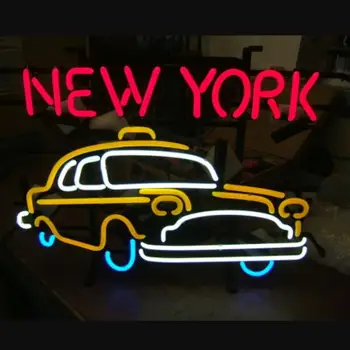Изготовленная на заказ Нью-Йоркская стеклянная неоновая световая вывеска пивного бара
