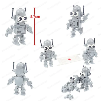 Изогнутый Робот Строительный Блок В Сборе Moc Искусственный Интеллект Ai Изгиб Железных Фигурок Модель 22 Сцены Дисплей Детский Подарок Игрушка Для Мальчика