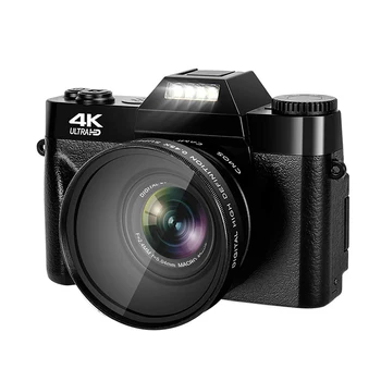 Камера для видеоблогинга 4K, Видео Камеры 4K Full HD с Wi-Fi для YouTube, камера с цифровым зумом 4K 48MP 30 кадров в секунду