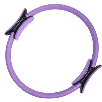 Колесо для упражнений с двойной ручкой, аксессуар для йоги, Круг, инструмент для балансировки, кондиционер, фиолетовый