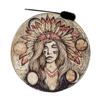 Колотушка для шаманского барабана Шаманский родной Барабан с голенью Сибирский Барабан Духовный декор Подарки Для Медитации Йоги Мюзикла